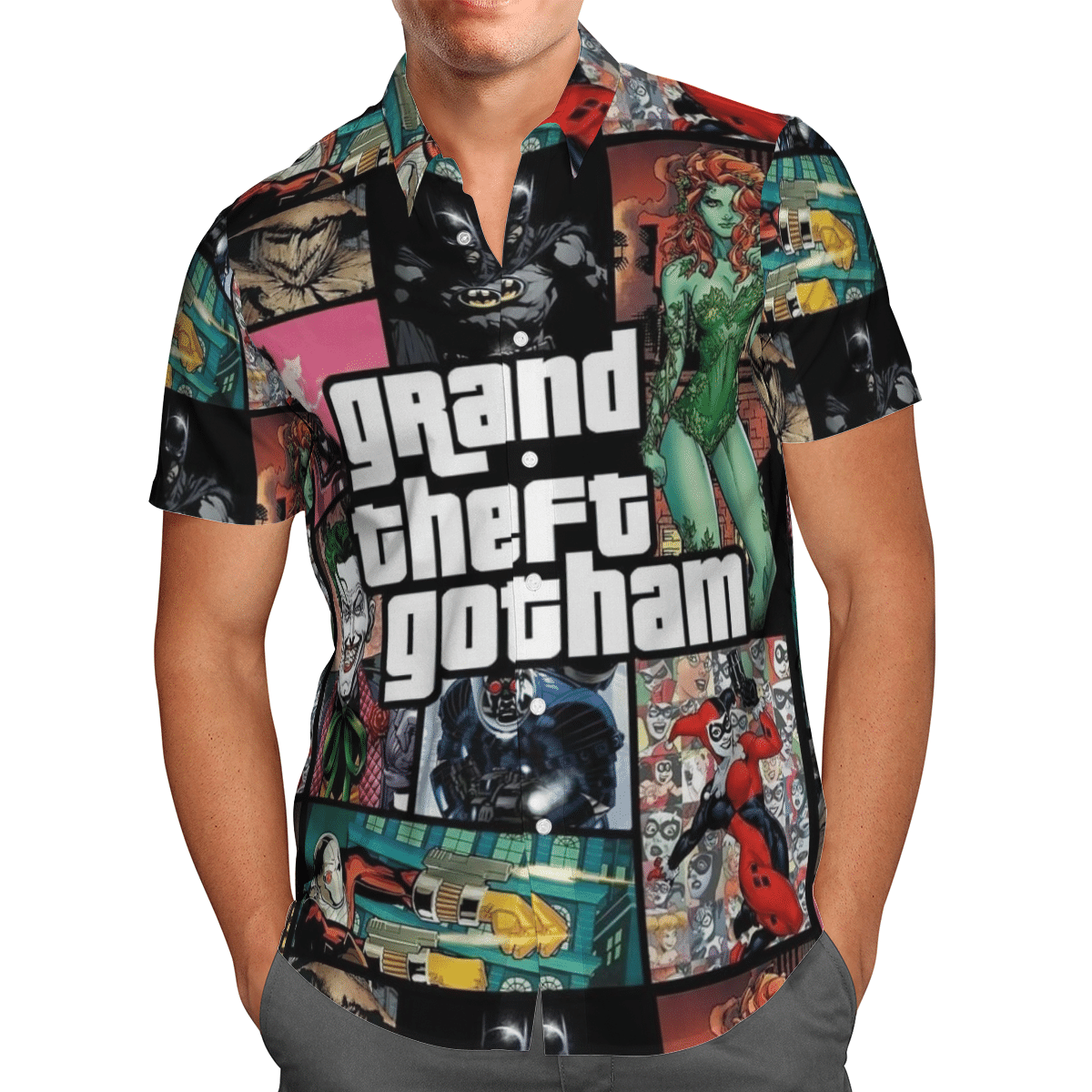 Grand Theft Gotham Hawaiian shirt 1