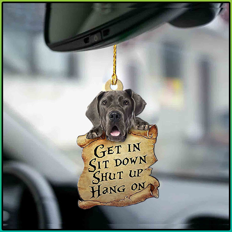 Great Dane get in sit down shut up hang out ornament4