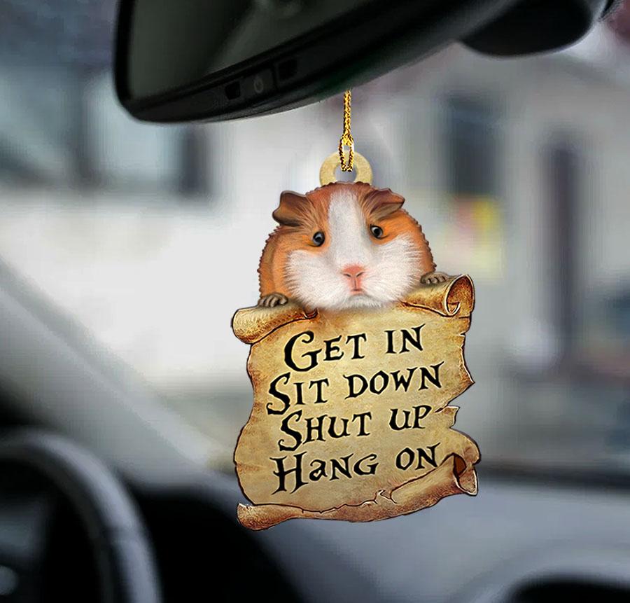 Guinea pig get in sit down shut up hang out ornament1