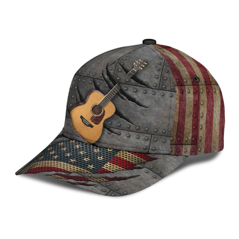Guitar American flag cap1