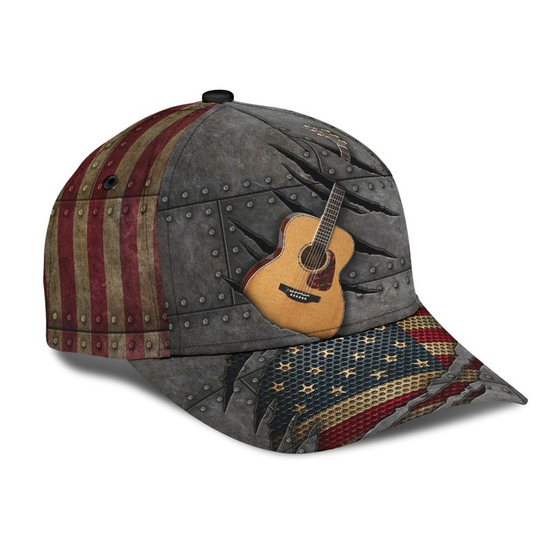 Guitar American flag cap2
