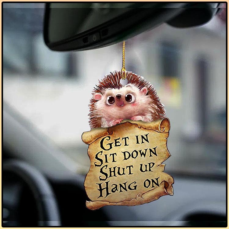 Hedgehog get in sit down shut up hang out ornament4