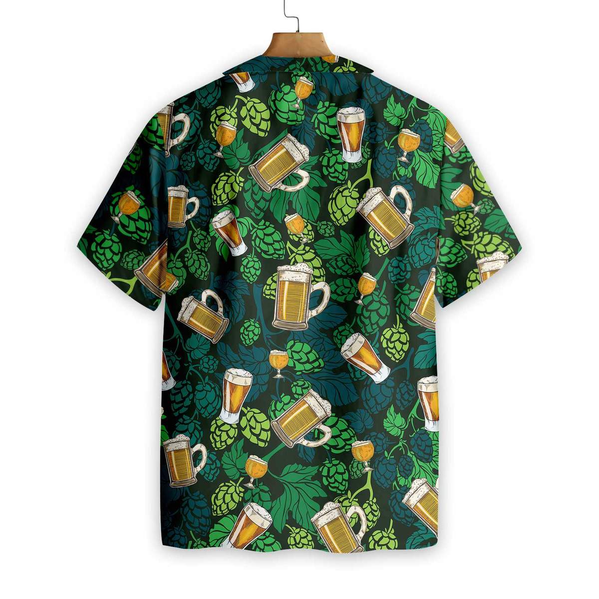 Hop Cones Beer Glass Hawaiian Shirt 1