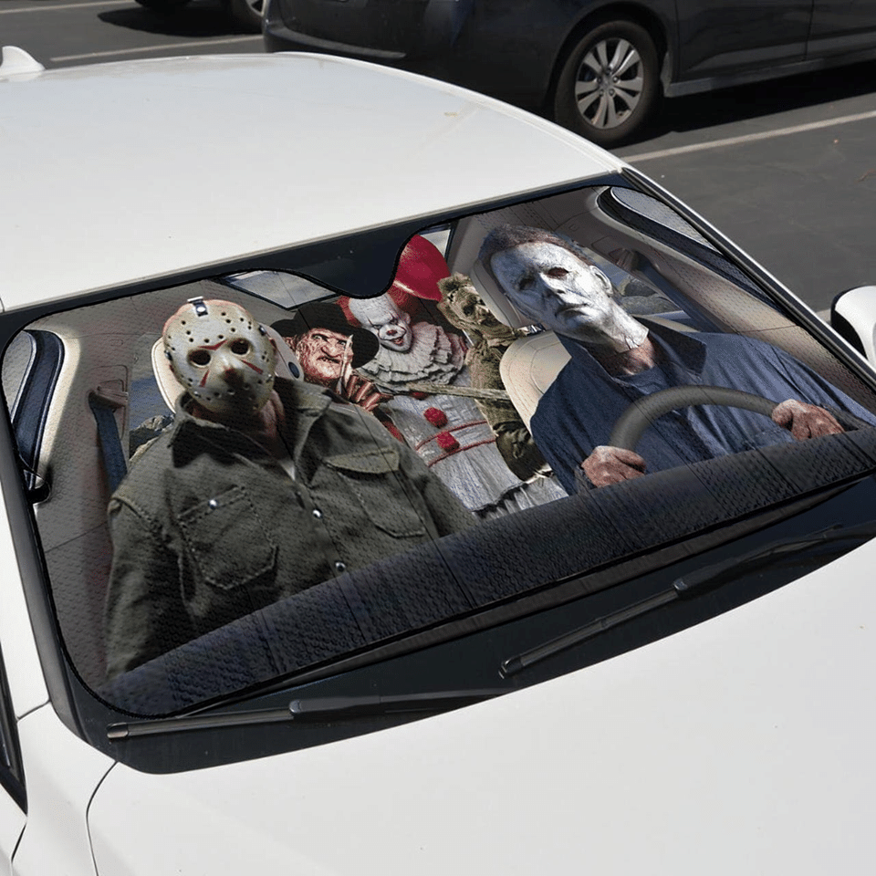 Horror characters car sunshade 1.1