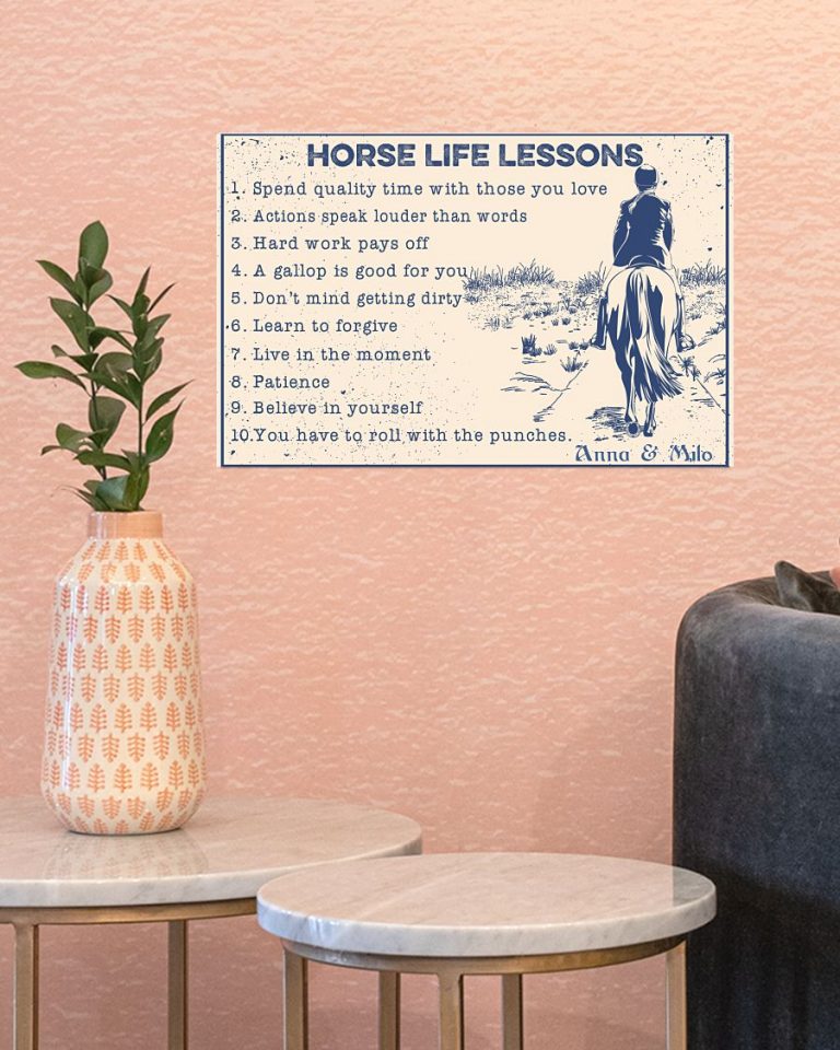Horse life lessons custom name poster 2