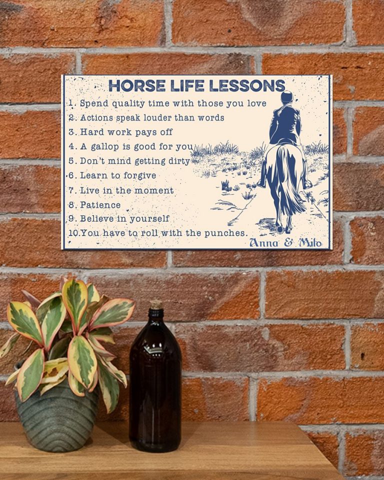 Horse life lessons custom name poster 3