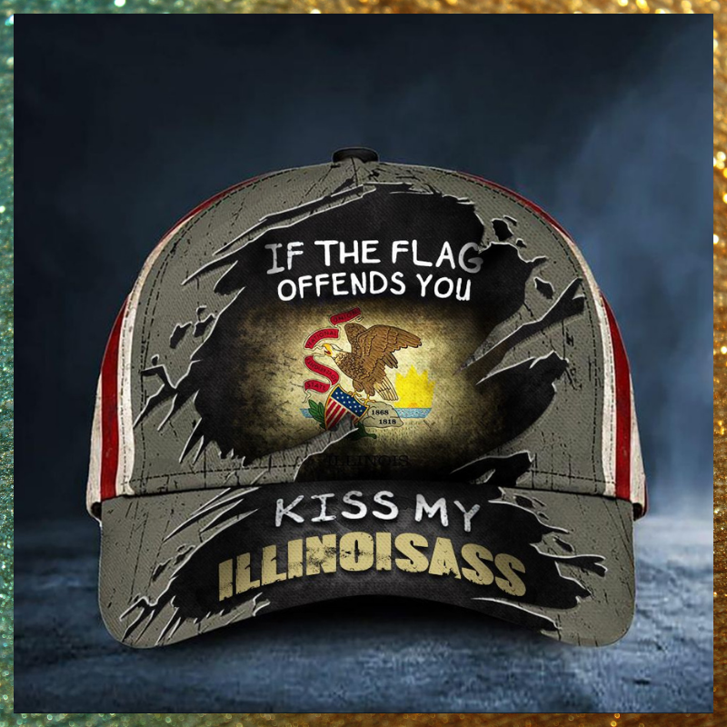 If The Flag Offends You Kiss My Illinoisass Cap 1