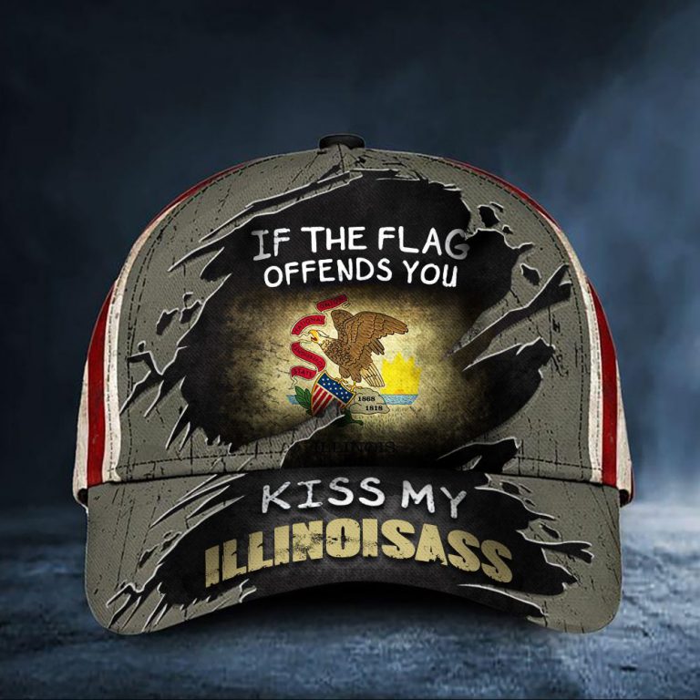 If The Flag Offends You Kiss My Illinoisass Cap