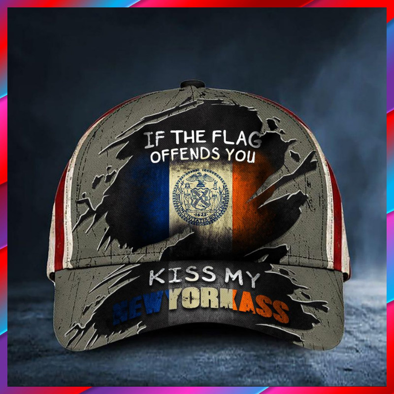 If The Flag Offends You Kiss My New Yorkass Cap hat 1