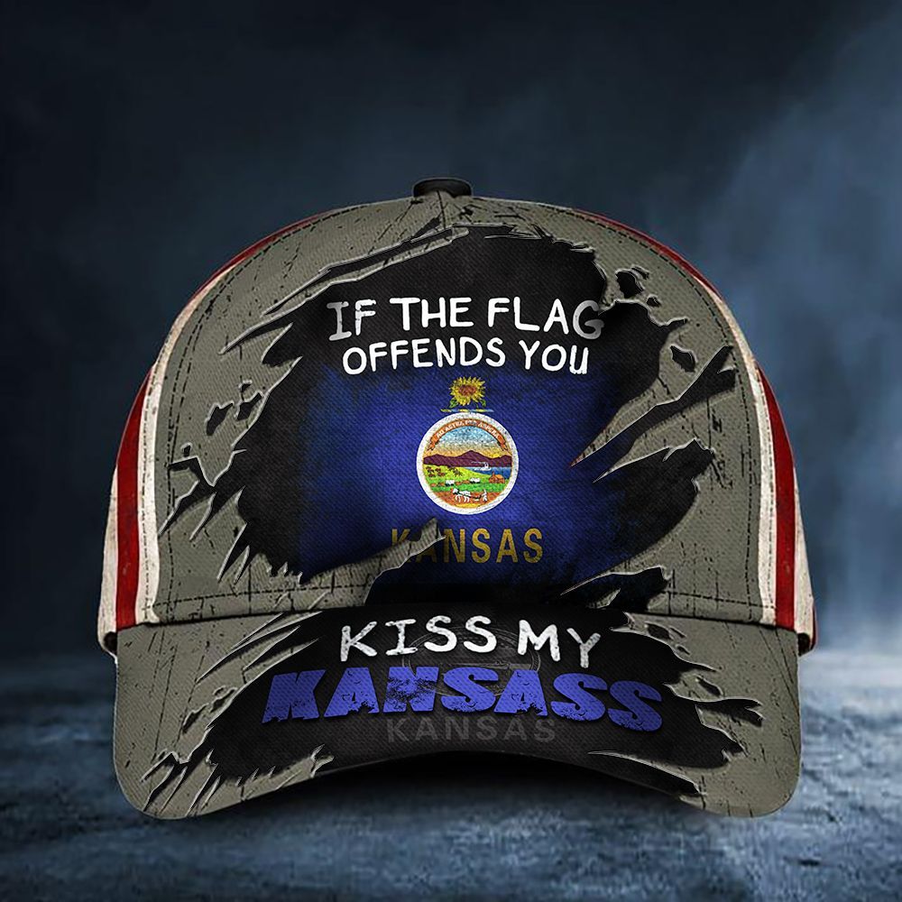 If You Flag Offends You Kiss My Kansass Cap
