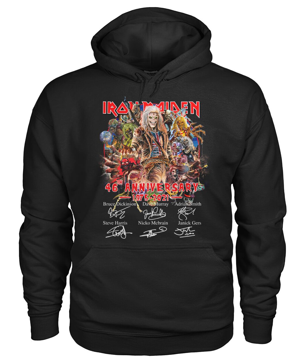 Iron Maiden 46th anniversary 3d hoodie and shirt 1