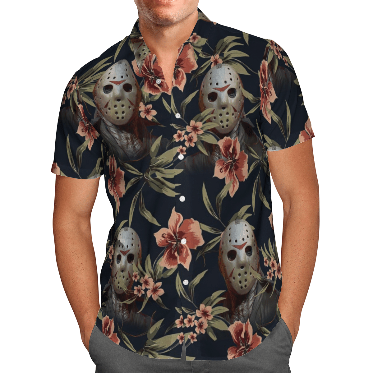 Jason Voorhees Hawaii shirt and short 1