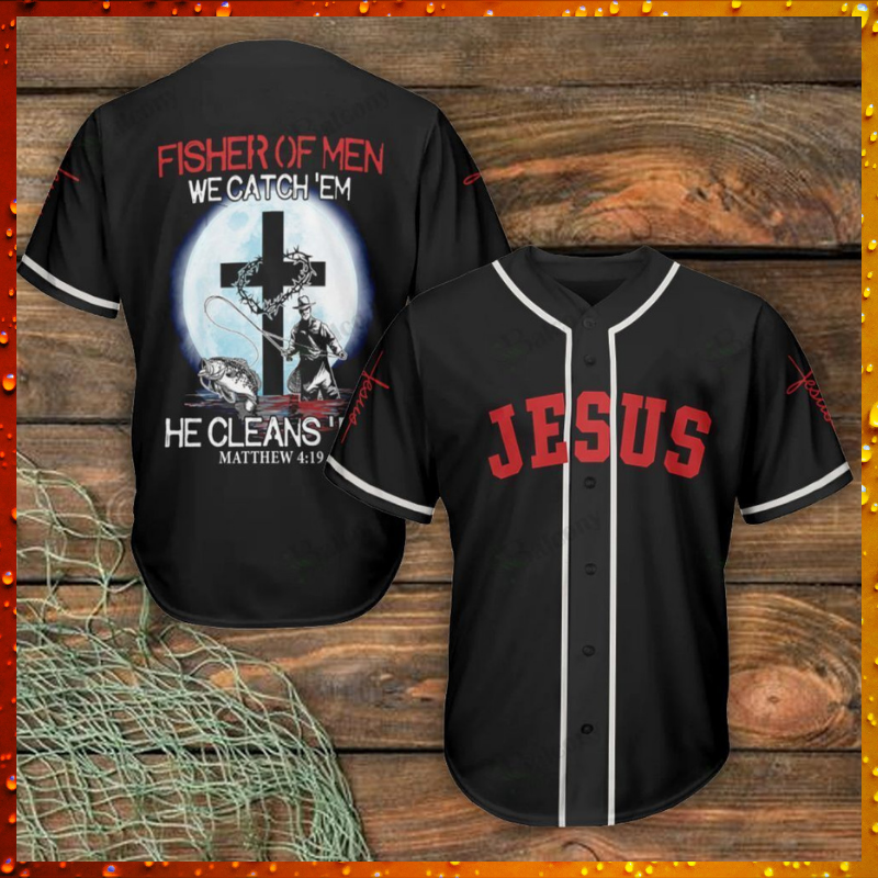 Jesus fisher of me custom name and rank baseball shirt 1