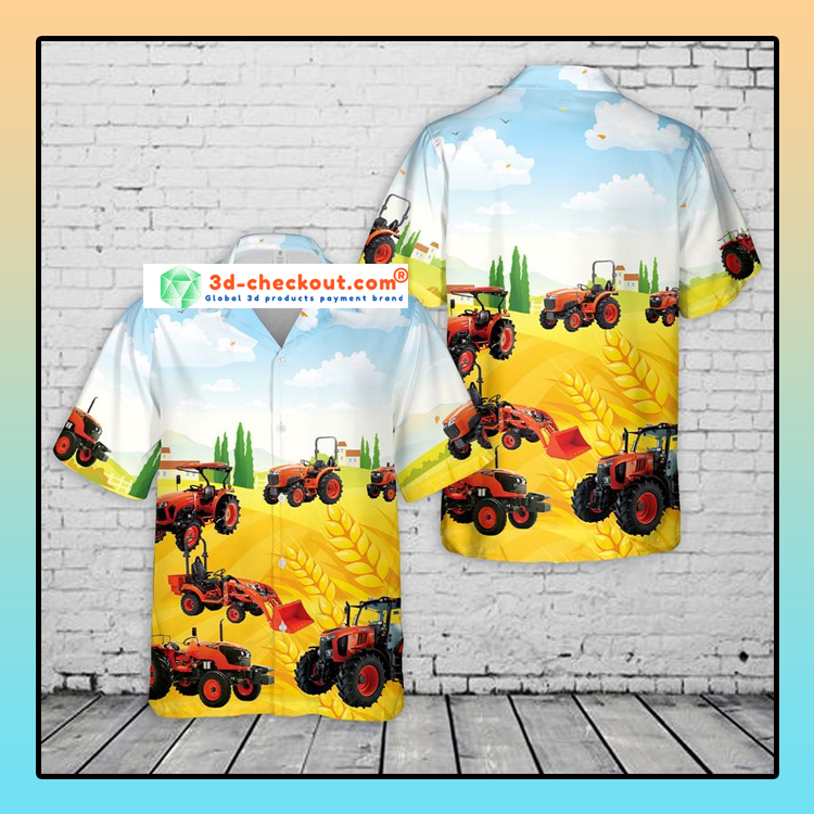 Kubota Tractor Hawaiian Shirt4