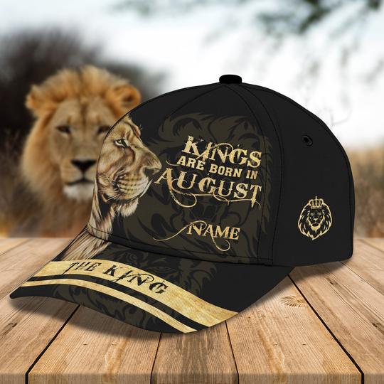 Lion Kings Are Born In August custom personalized name cap