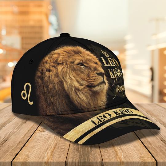 Lion Leo King custom personalized name cap