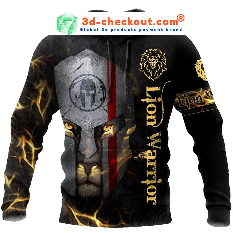 Lion spartan warrior 3D hoodie