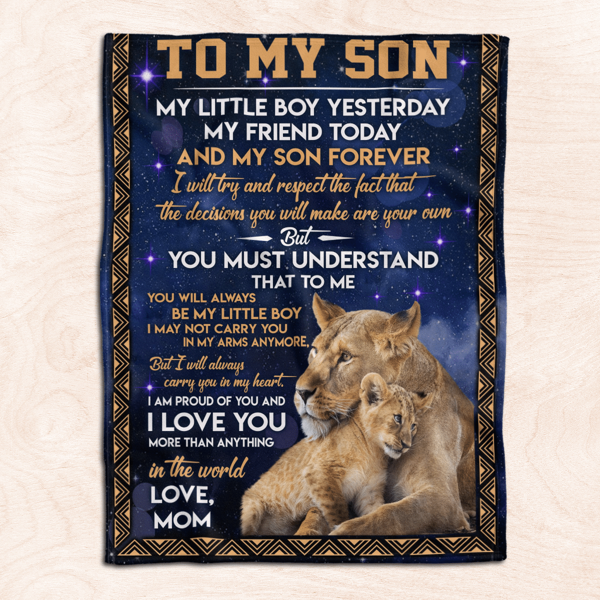 Lion to my son my litte boy yesterday my friend today and my son forever blanket 1