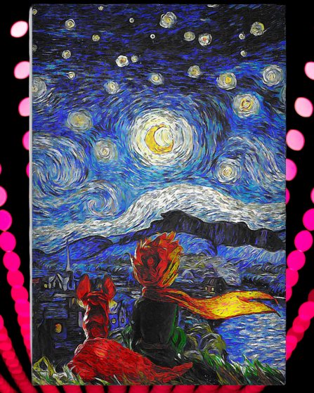 Little Price and fox starry night poster1