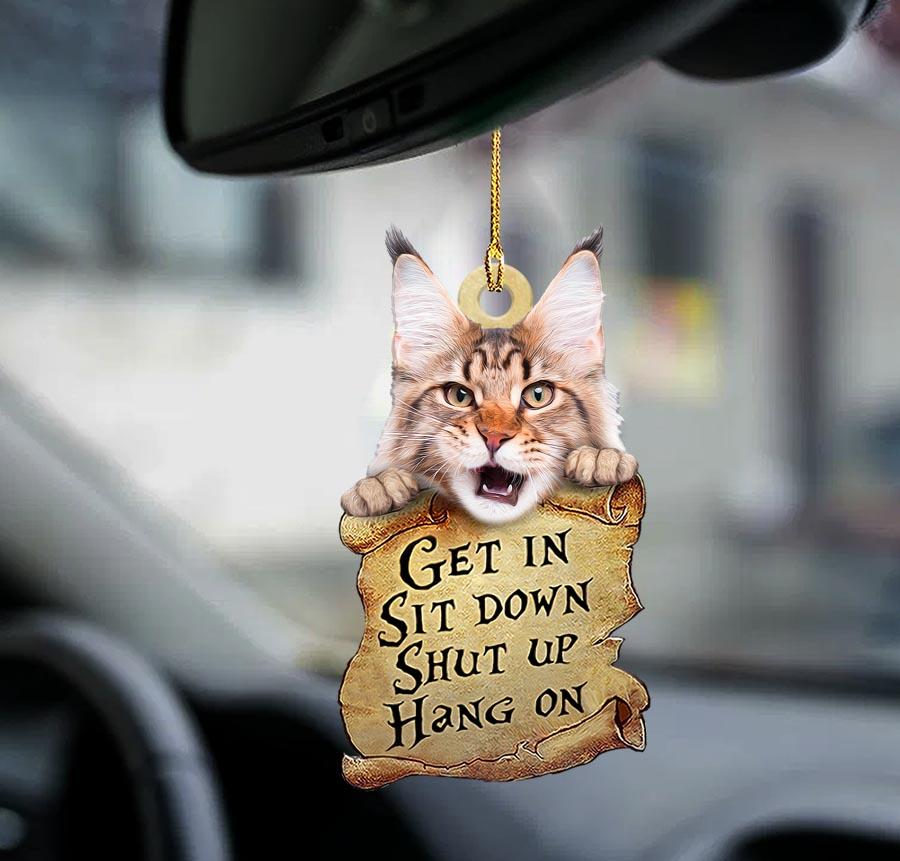 Maine coon get in sit down shut up hang out ornament1 1