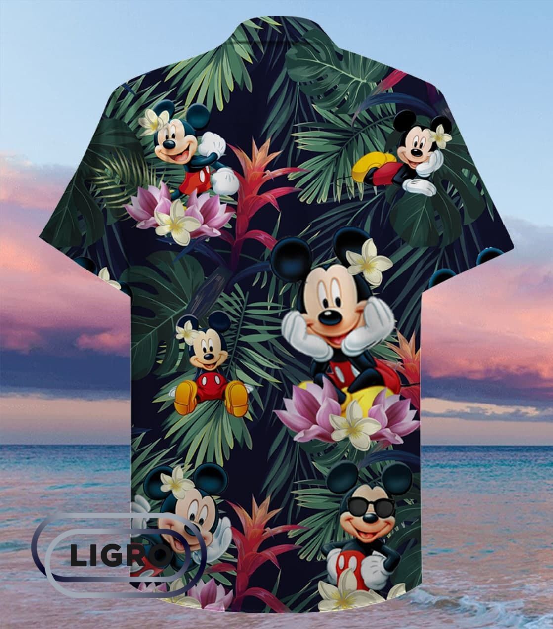 Mickey mouse Hawaiian shirt and short 1