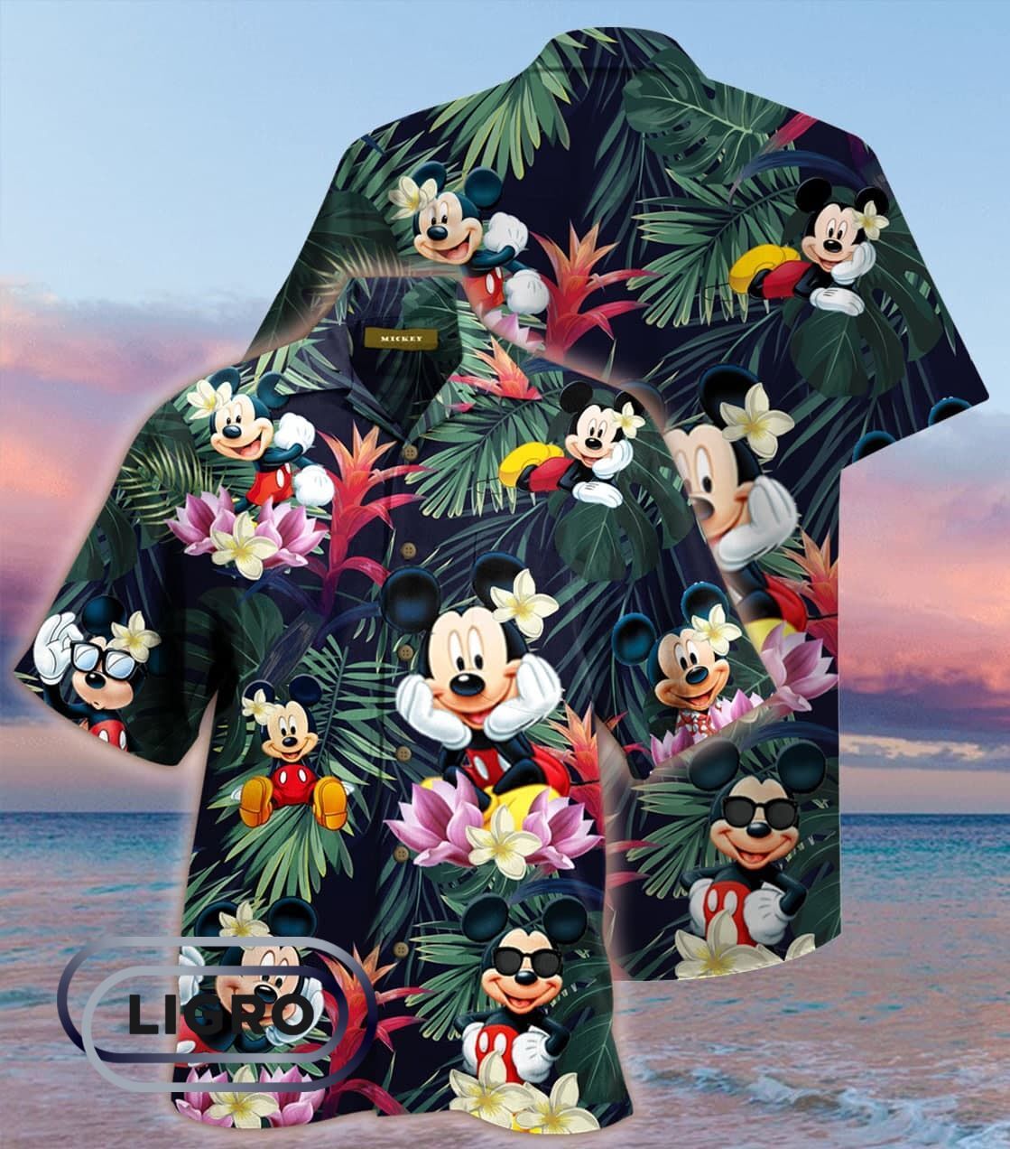 Mickey mouse Hawaiian shirt and short 2