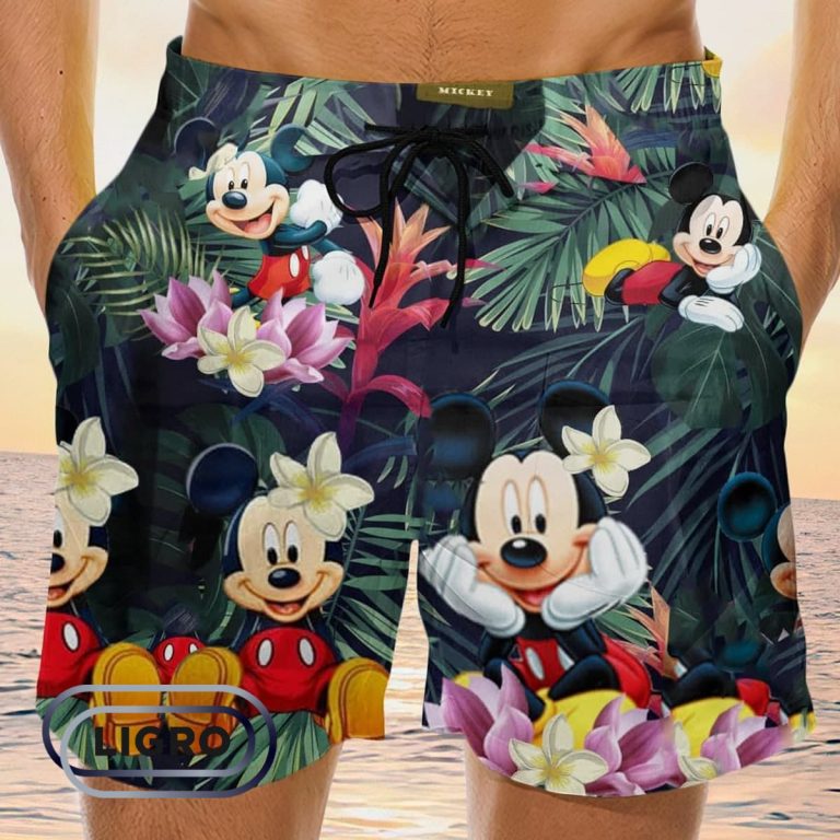 Mickey mouse Hawaiian shirt and short 4