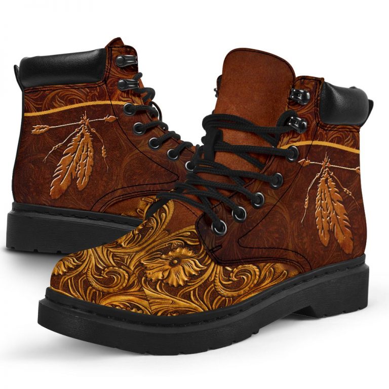 Native printed leather timblerland boots 2