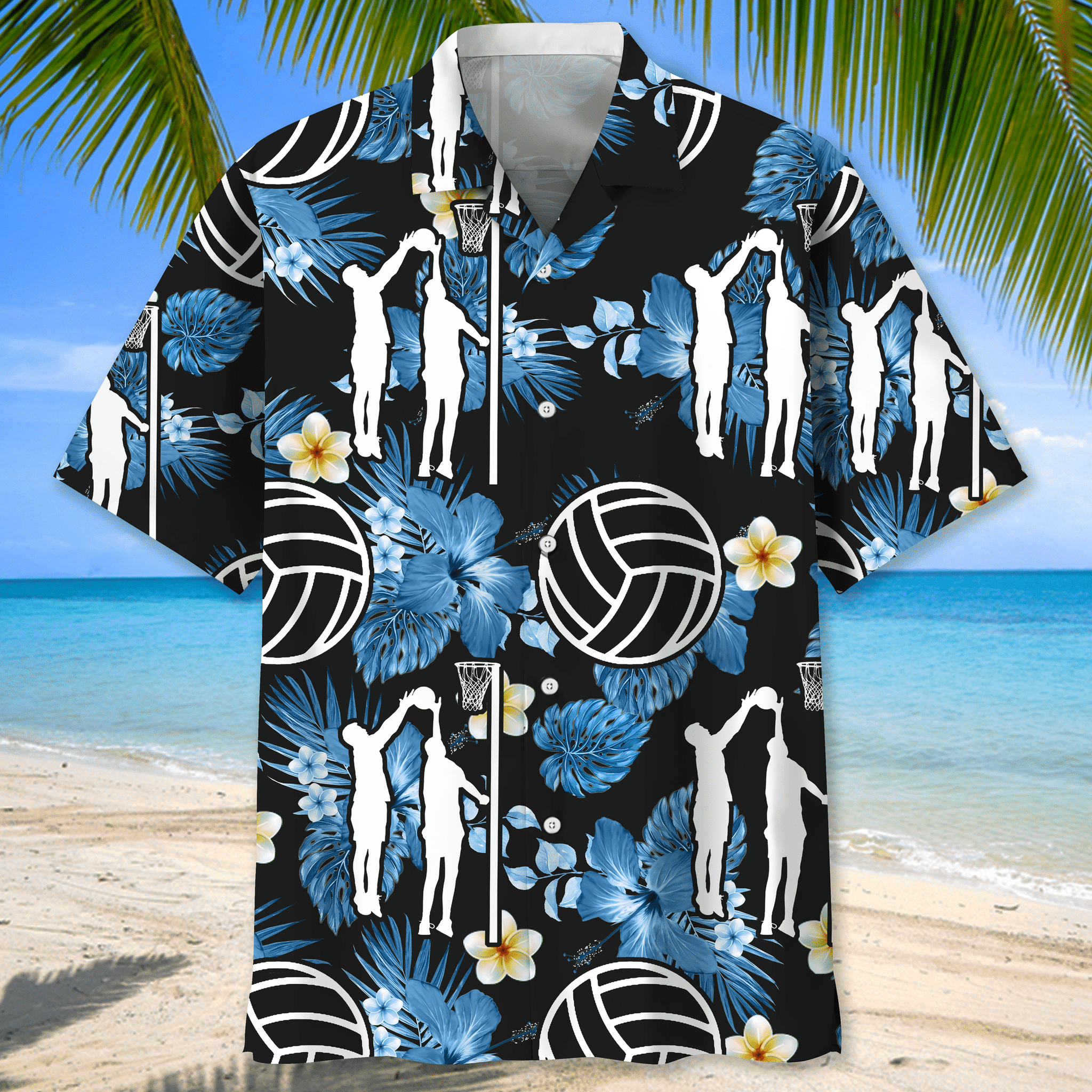 Netball nature Hawaiian shirt and short 1