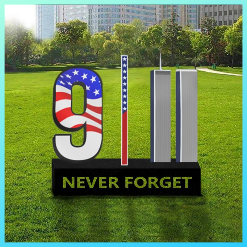 Patriot days Never Forget 9 11 Flag yard sign