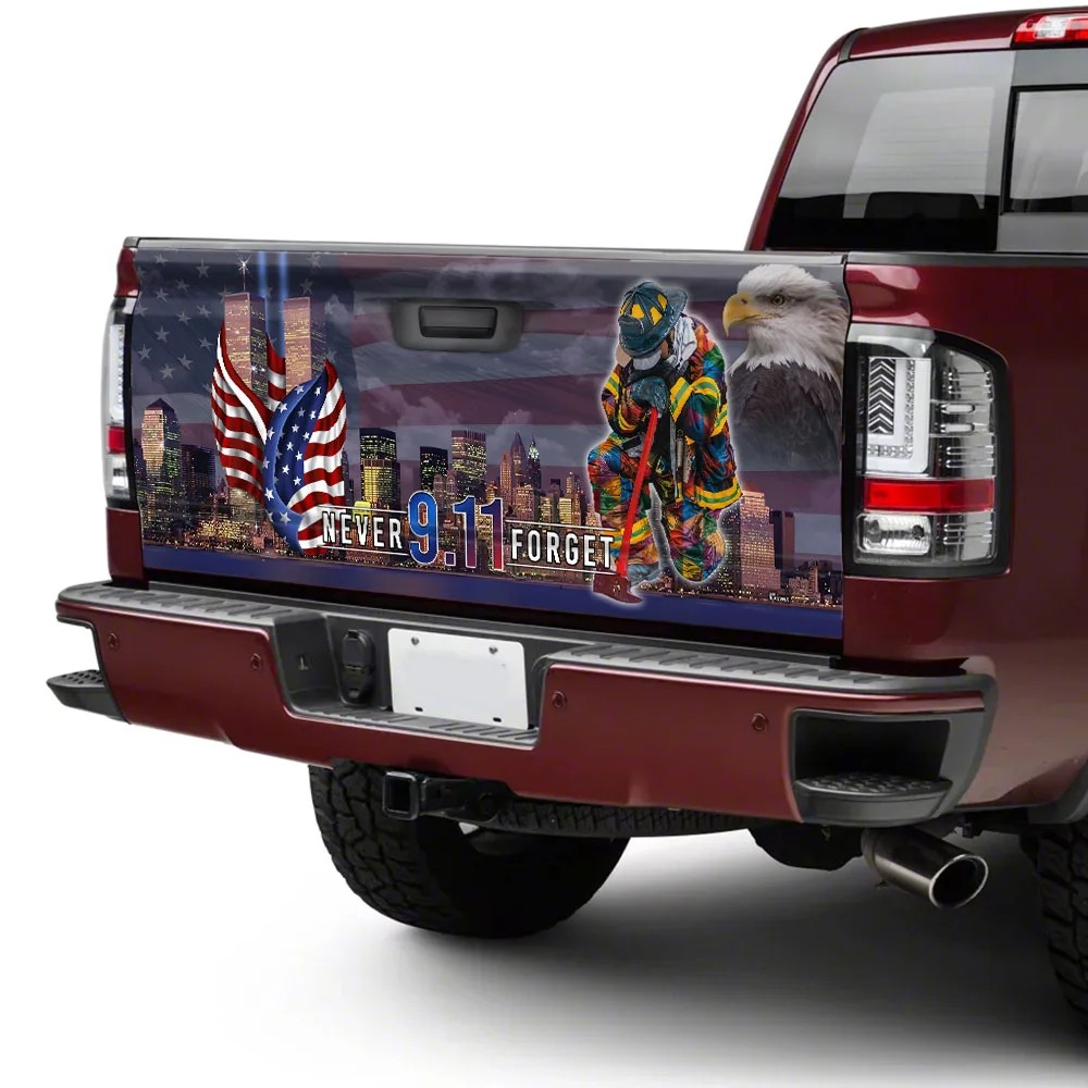 Firefighter Never Forget September 11th American Truck wrap sticker