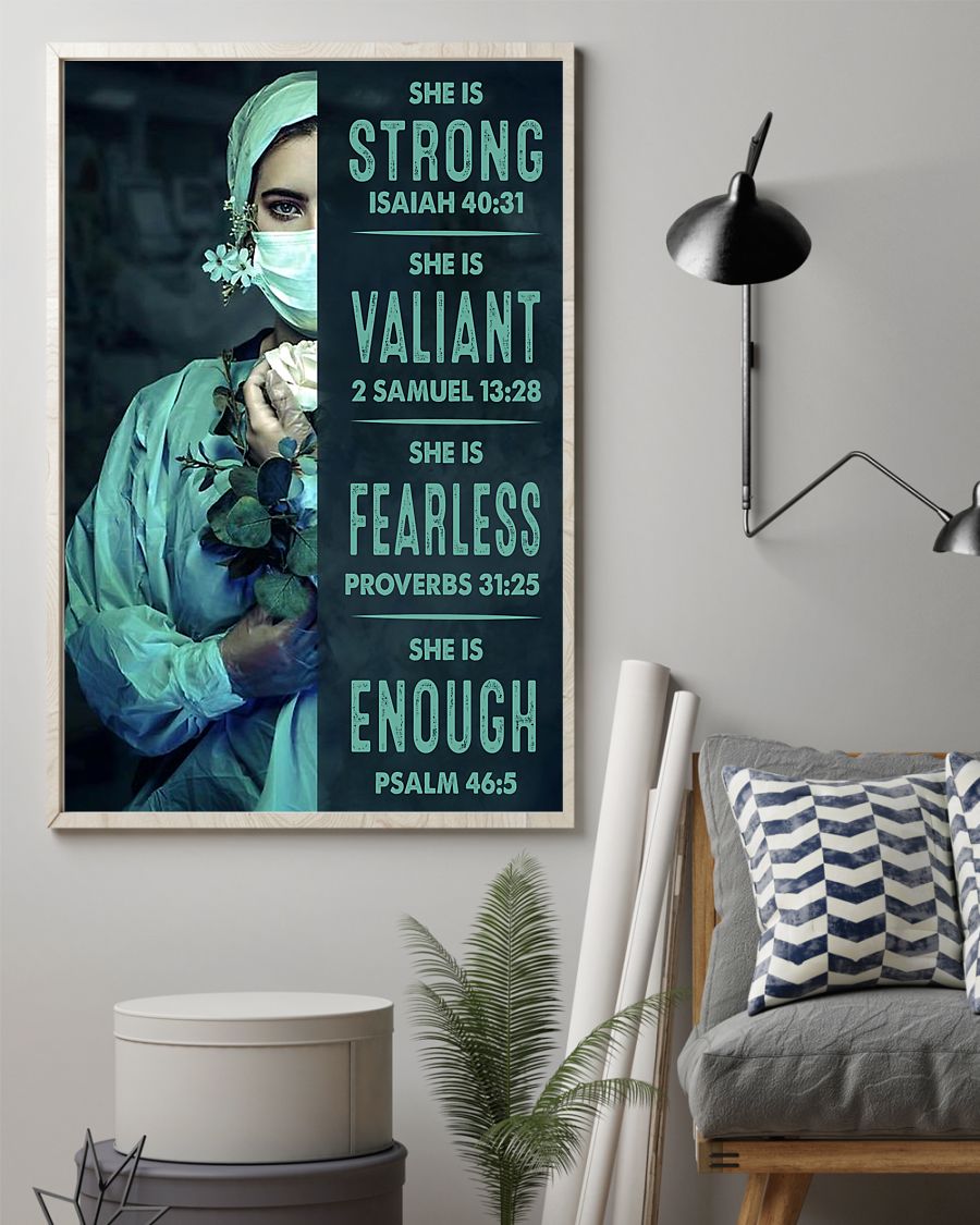 Nurse she is strong she is valiant poster