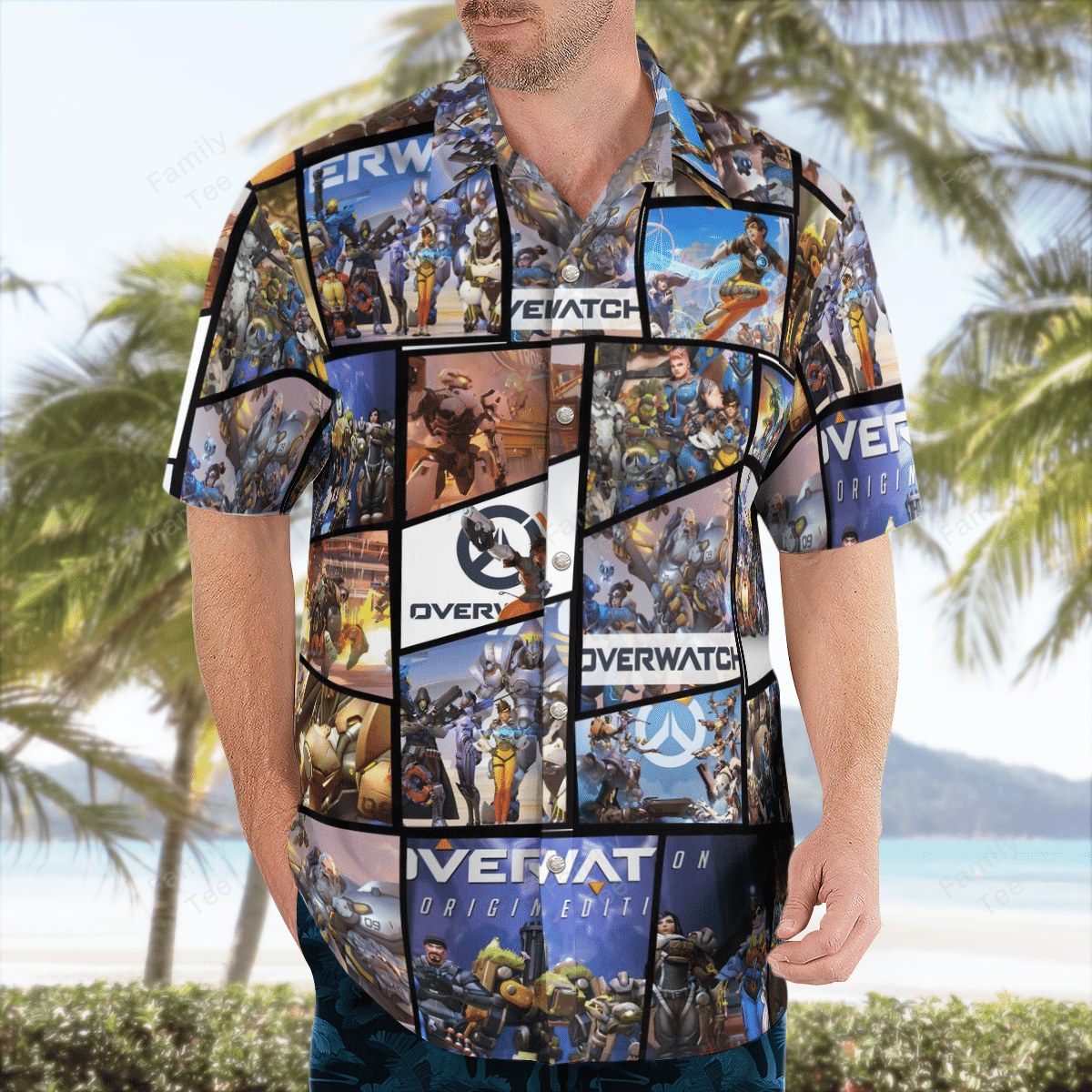Overwatch cartoon Hawaiian shirt 1
