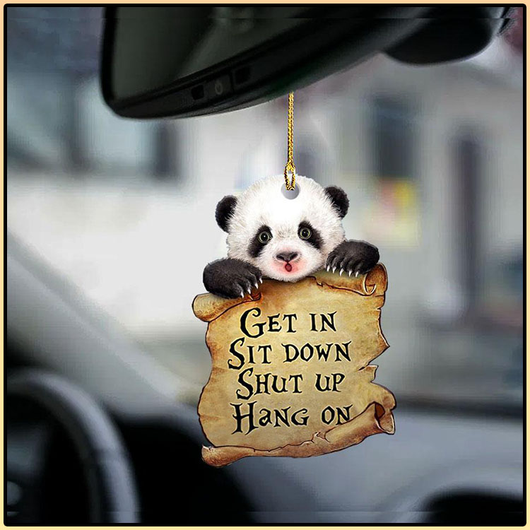 Panda get in sit down shut up hang out ornament4