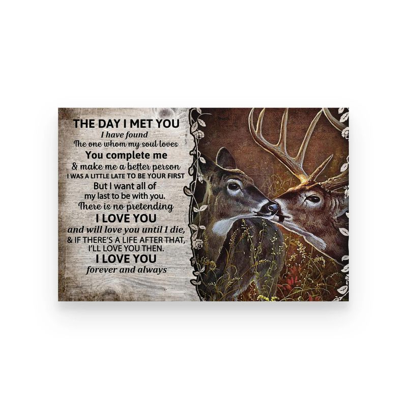Personalized The day I met you deer custom name poster4