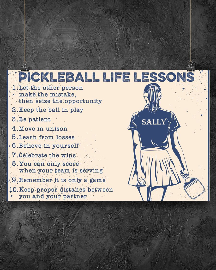 Pickeball life lessons custom name poster 1