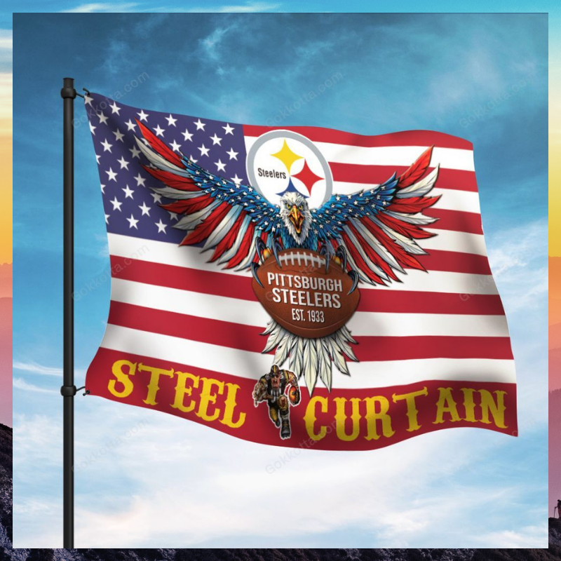 Eagle Pittsburgh steelers steel curtain flag