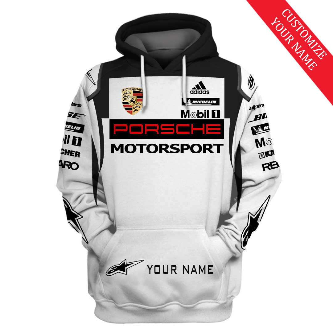 Porsche motorsport F1 racing custom name 3d hoodie and shirt