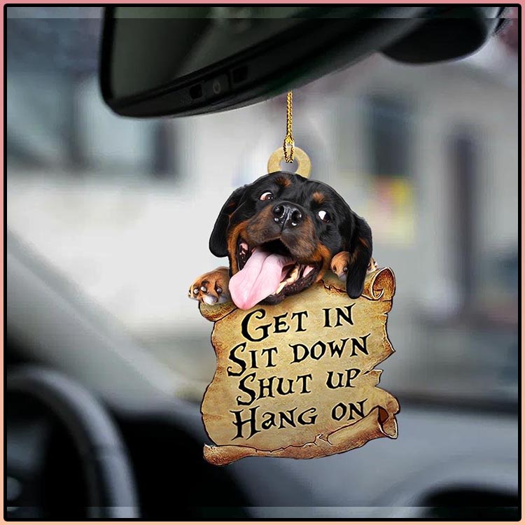 Rottweiler get in sit down shut up hang out ornament4