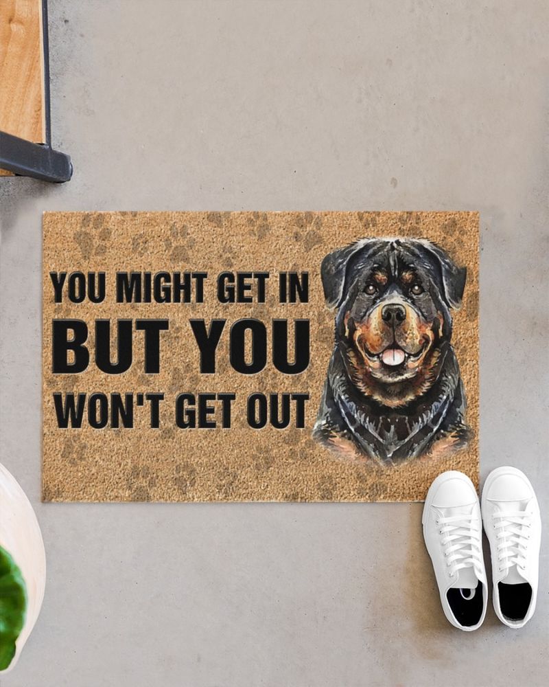 Rottweiler you might get in but you wont get out doormat2