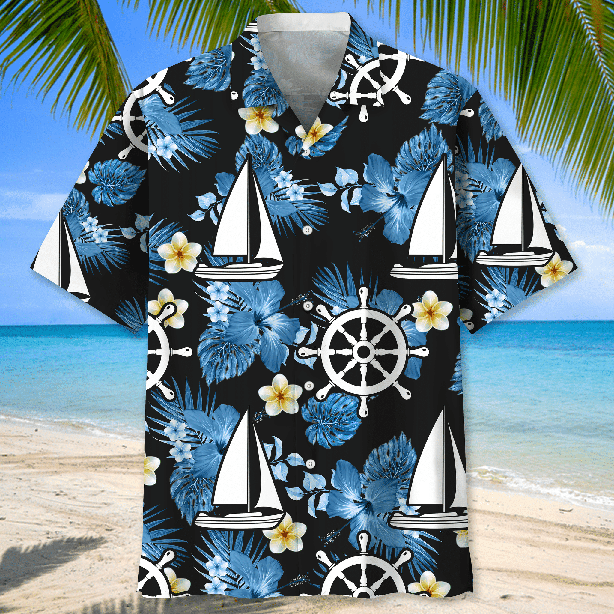 Sailing nature Hawaiian shirt and short 1