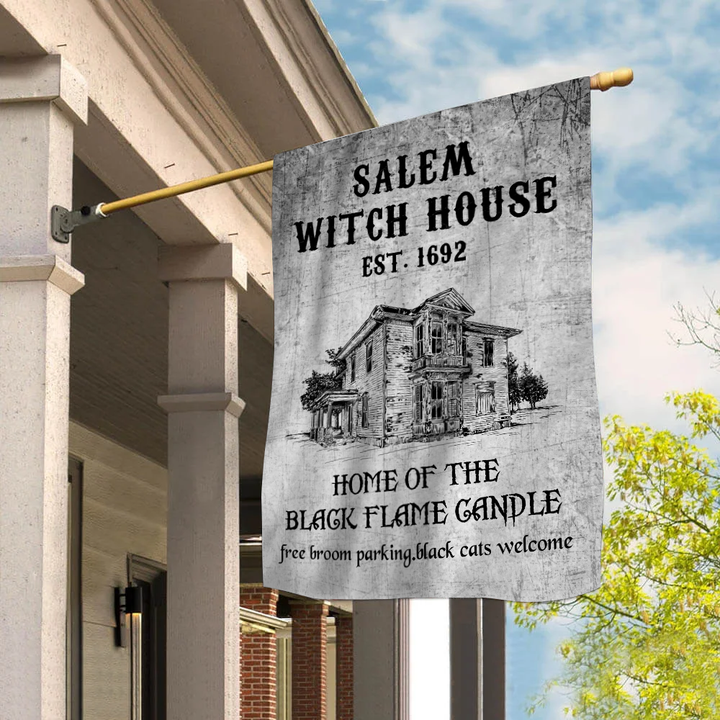 Salem Witch House Home Of The Black Flame Candle flag 1