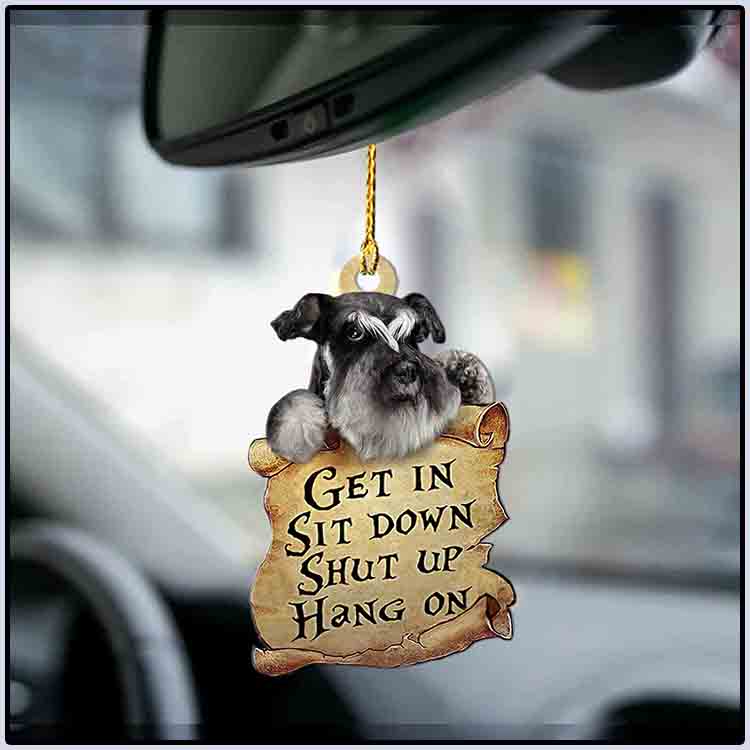 Schnauzer get in sit down shut up hang out ornament4