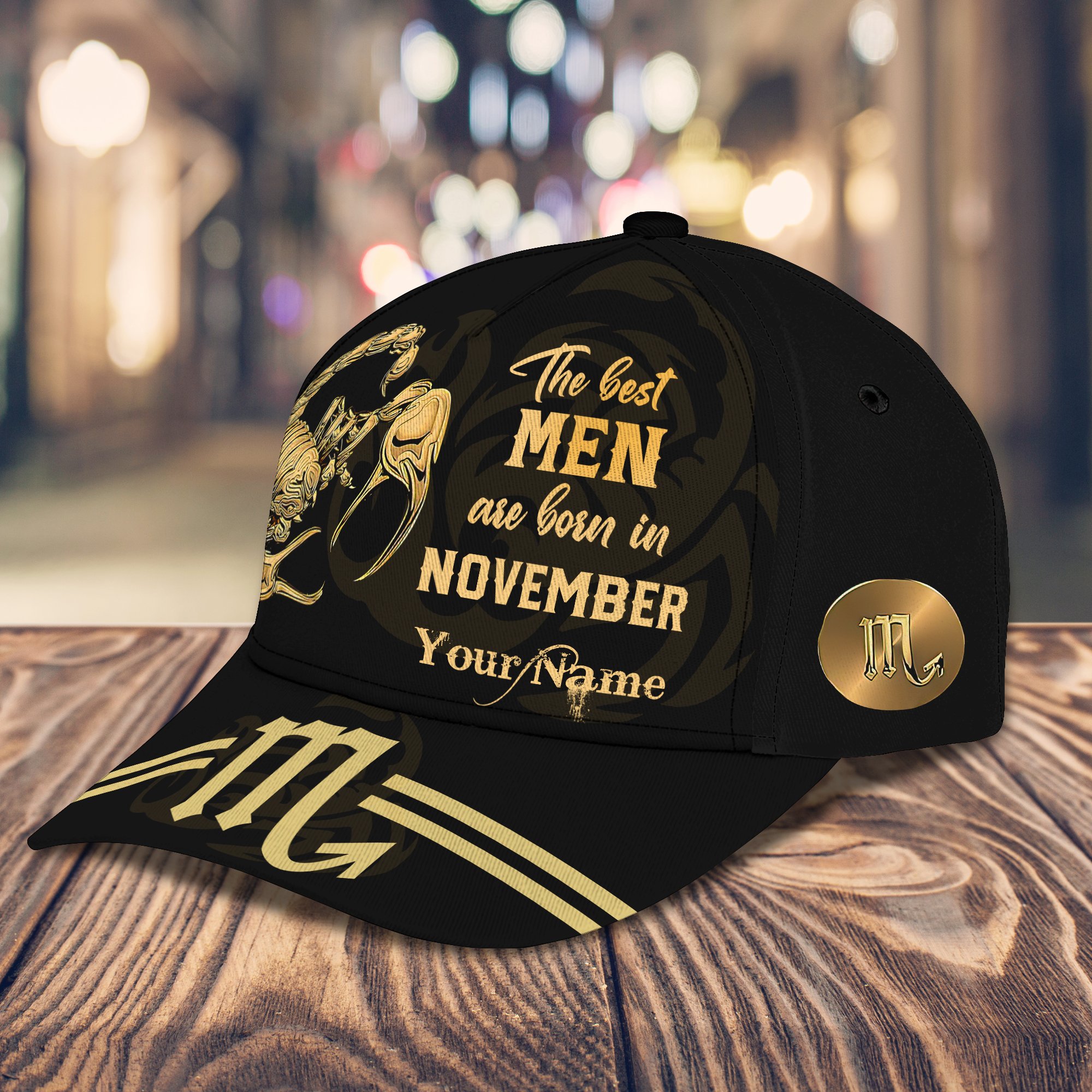 Scorpion the best men are born in custom name and birthday month cap