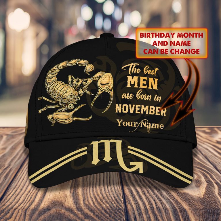 Scorpion the best men are born in November custom name and birthday month cap