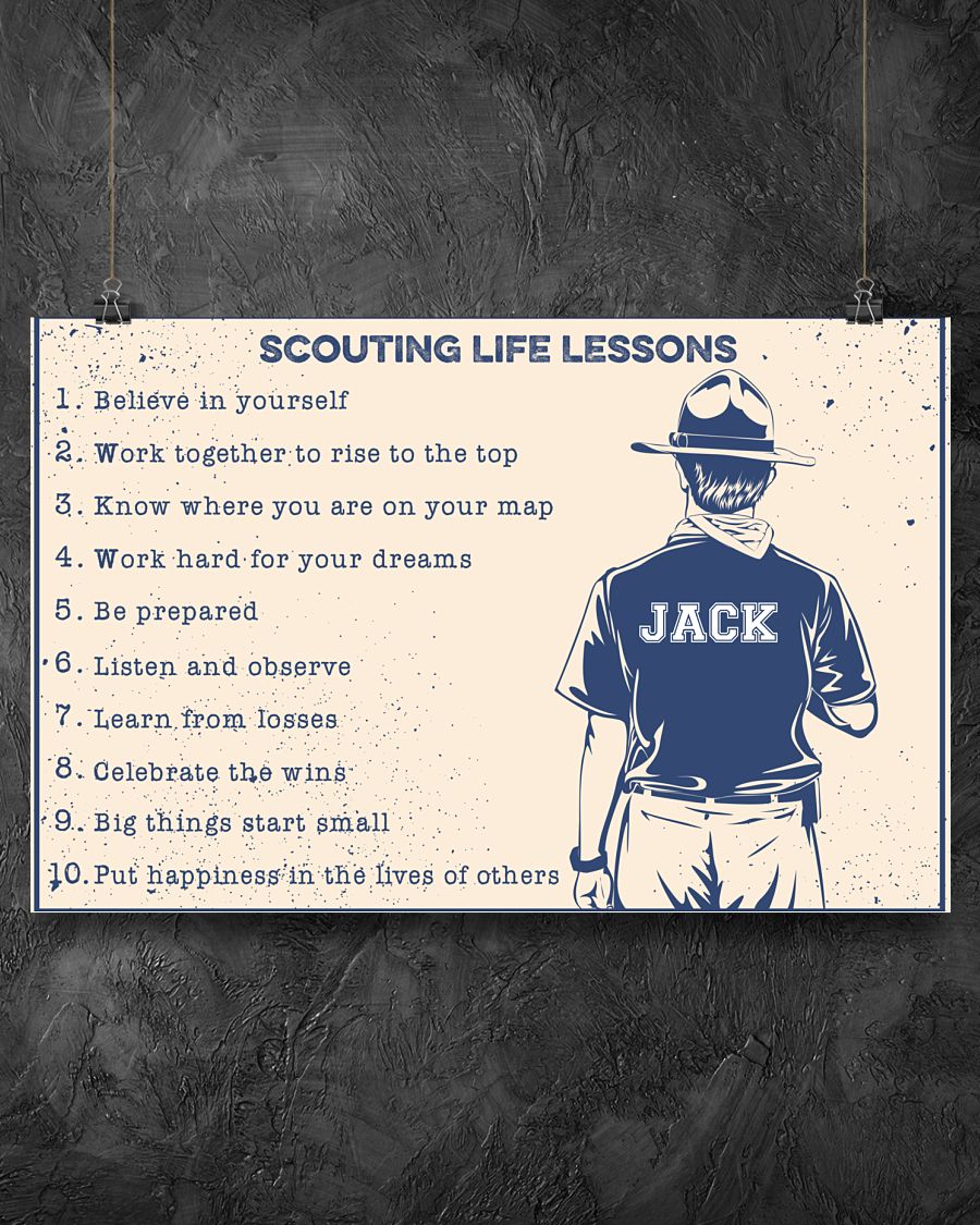 Scouting life lessons custom name poster 1