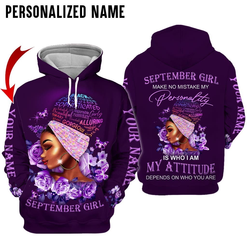September girl make no mistake custom name hoodie and shirt 2