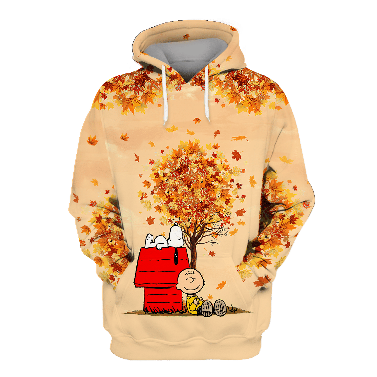 Snoopy and Charlie Brown autumn time hoodie and shirt 2