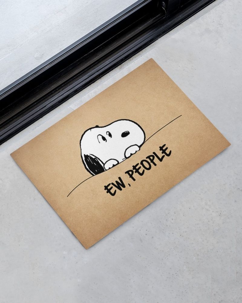 Snoopy doo Ew people doormat1