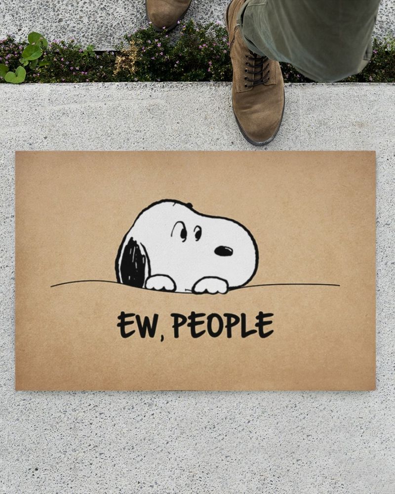 Snoopy doo Ew people doormat4